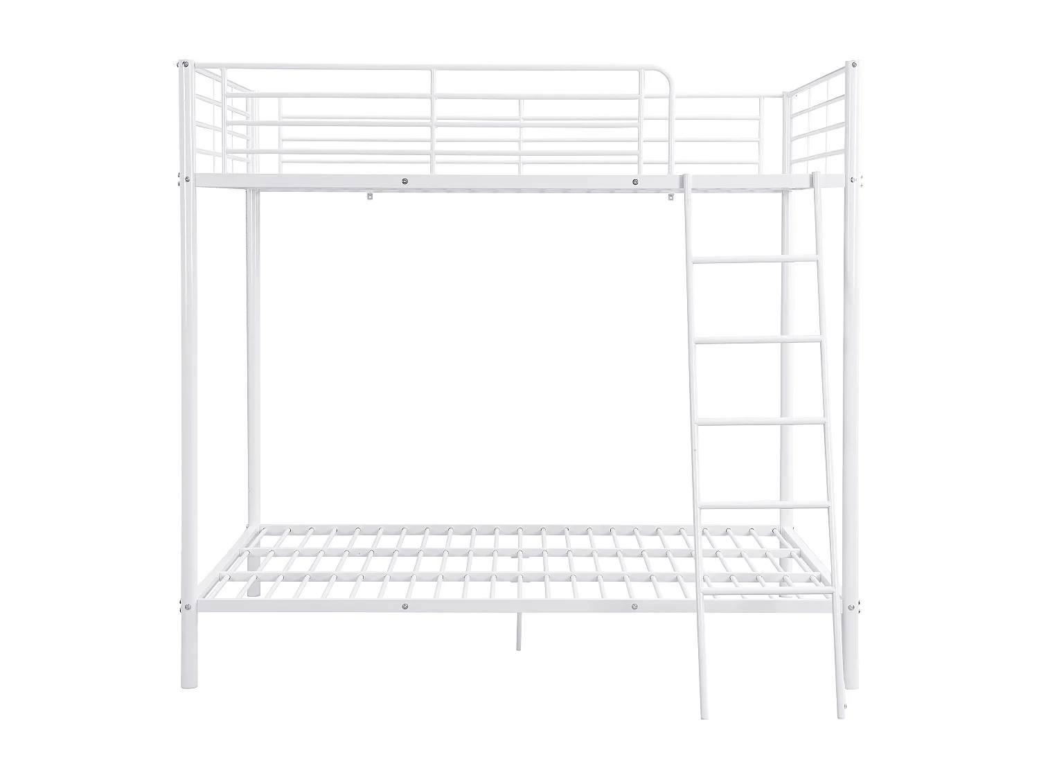 Letto a castello 2 x 140 x 190 cm Metallo Bianco - GEMINI