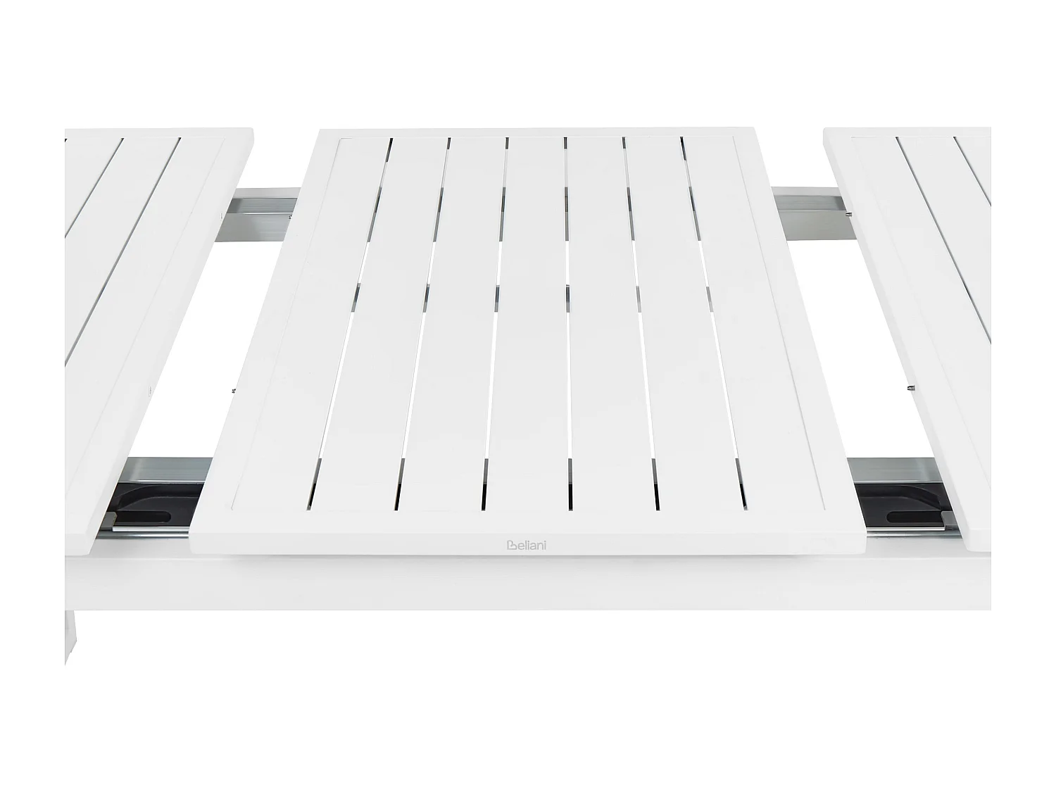 Mesa de refeição de jardim extensível VALCANETTO 180/240 cm 90 cm Metal Branco