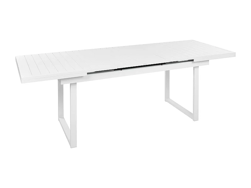 Table de salle à manger de jardin extensible VALCANETTO 180/240 cm 90 cm Métal Blanc