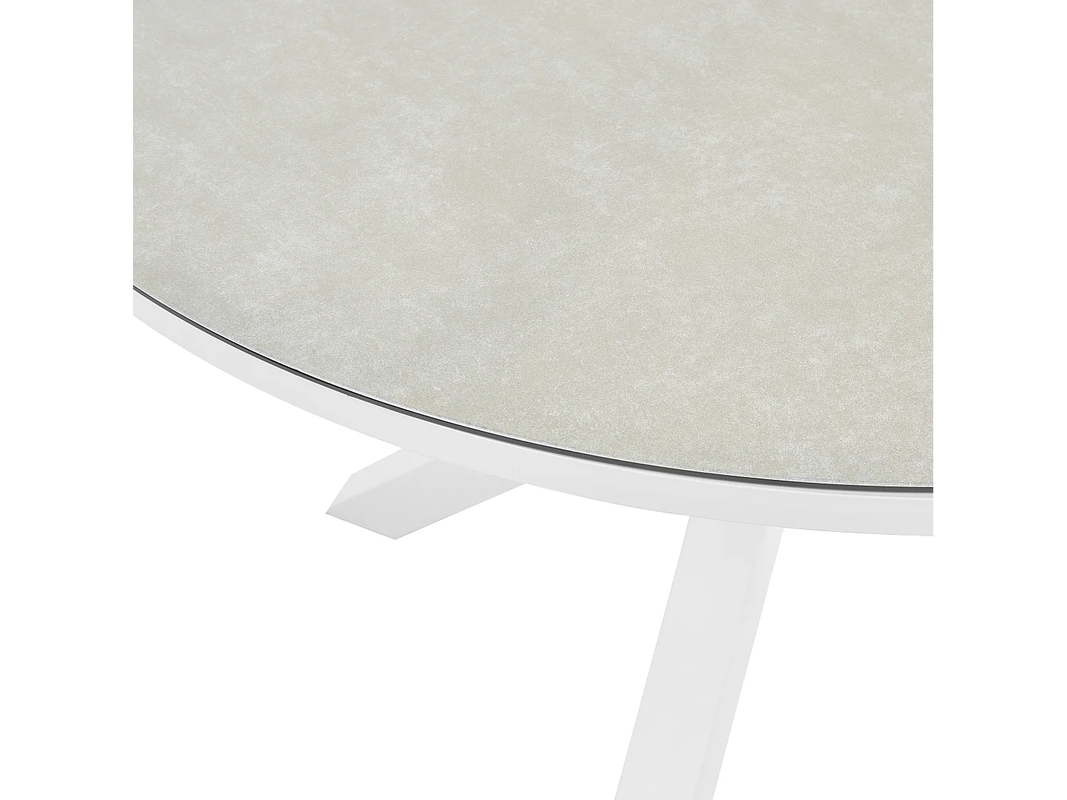 Gartentisch MALETTO 120 cm 120 cm Glas Taupe