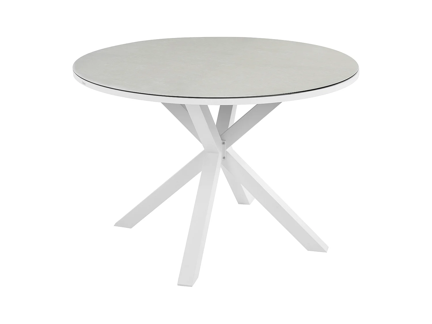 Table de salle à manger de jardin MALETTO 120 cm 120 cm Verre Taupe