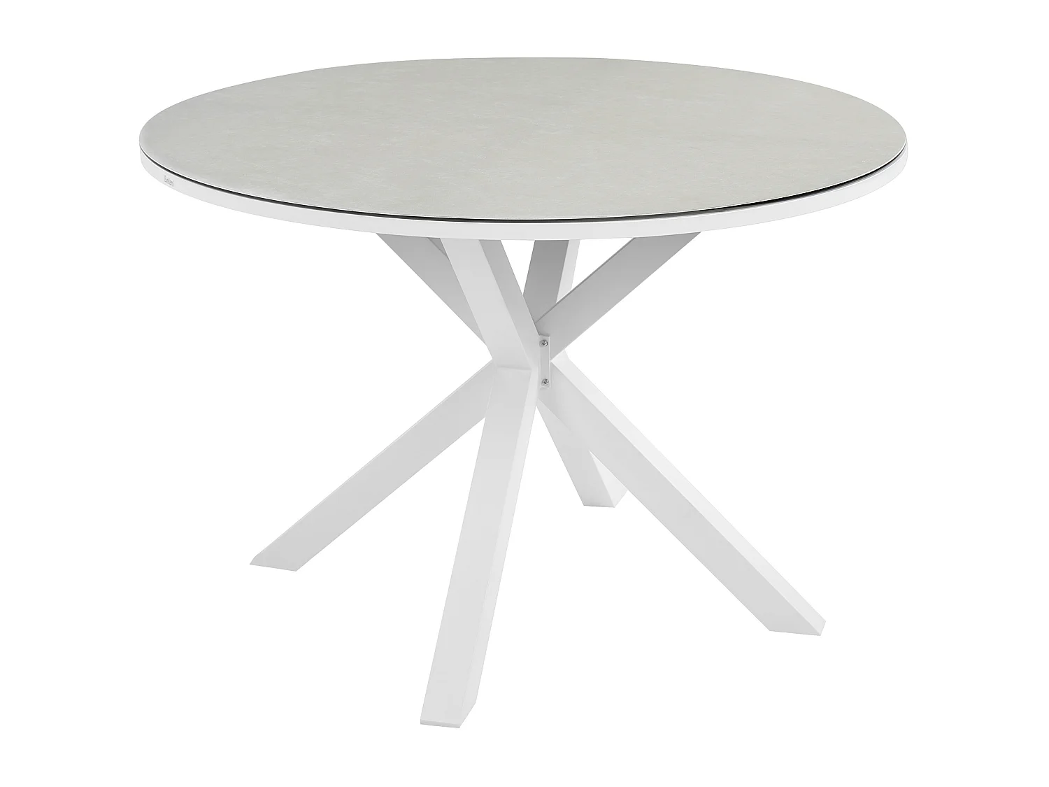 Gartentisch MALETTO 120 cm 120 cm Glas Taupe