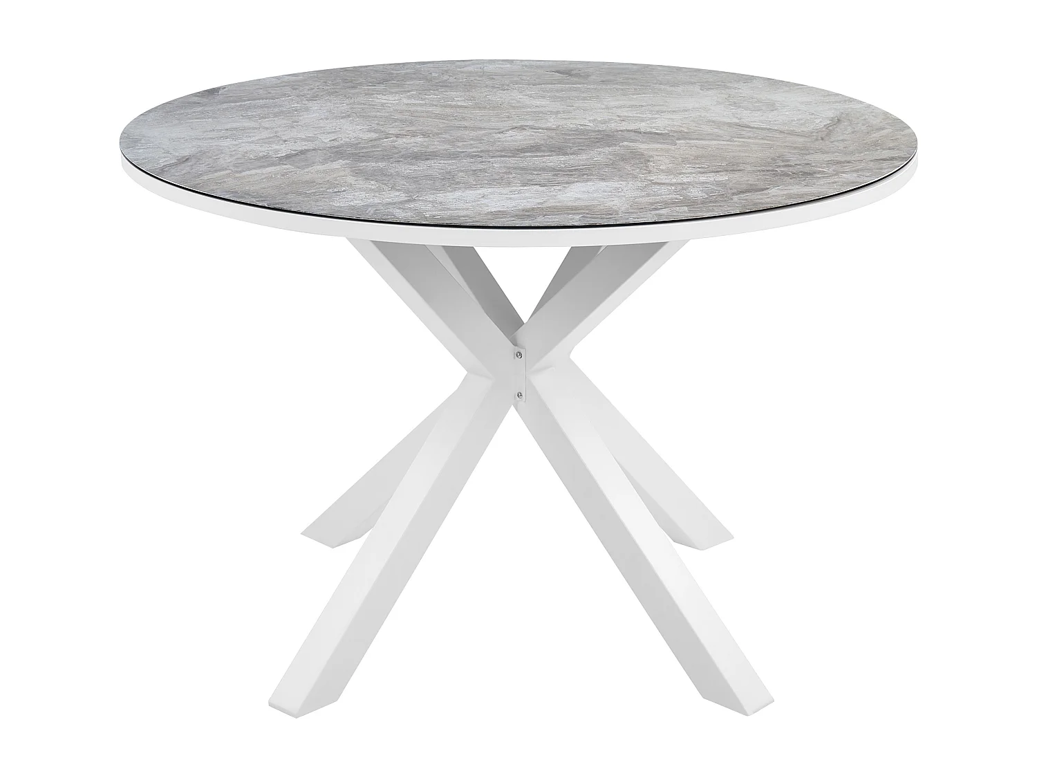 Mesa de jardín MALETTO 120 cm 120 cm Vidrio Gris oscuro