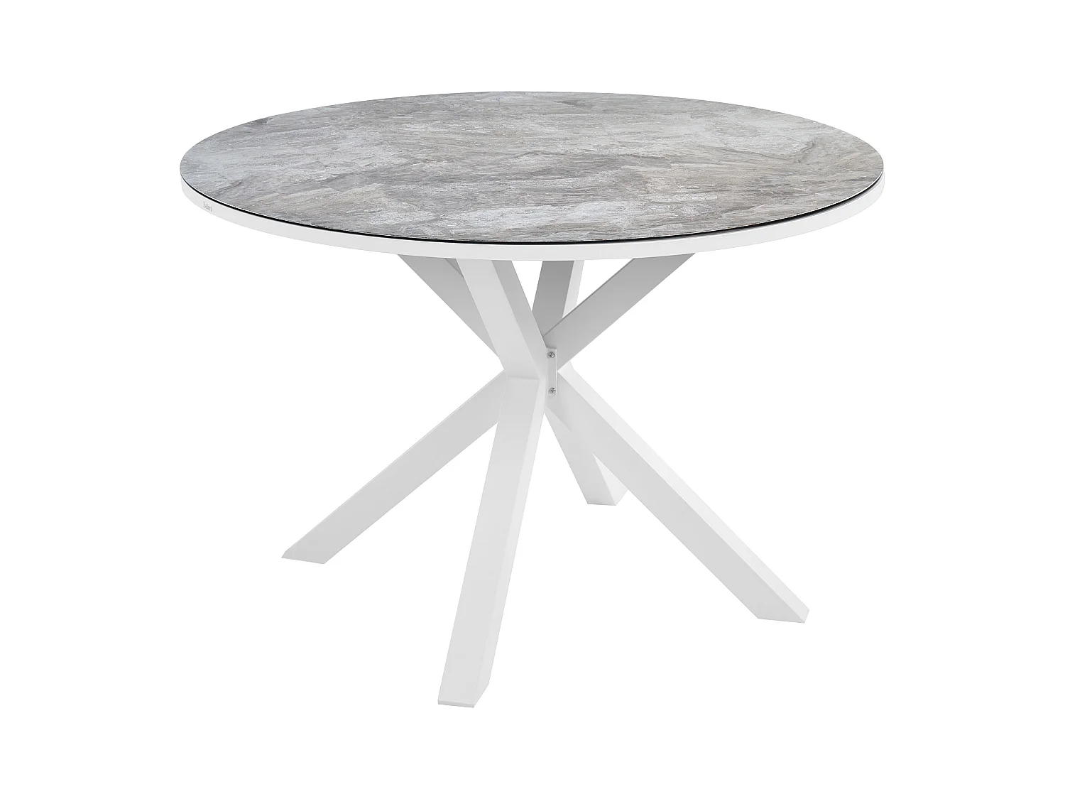Table de salle à manger de jardin MALETTO 120 cm 120 cm Verre Gris foncé