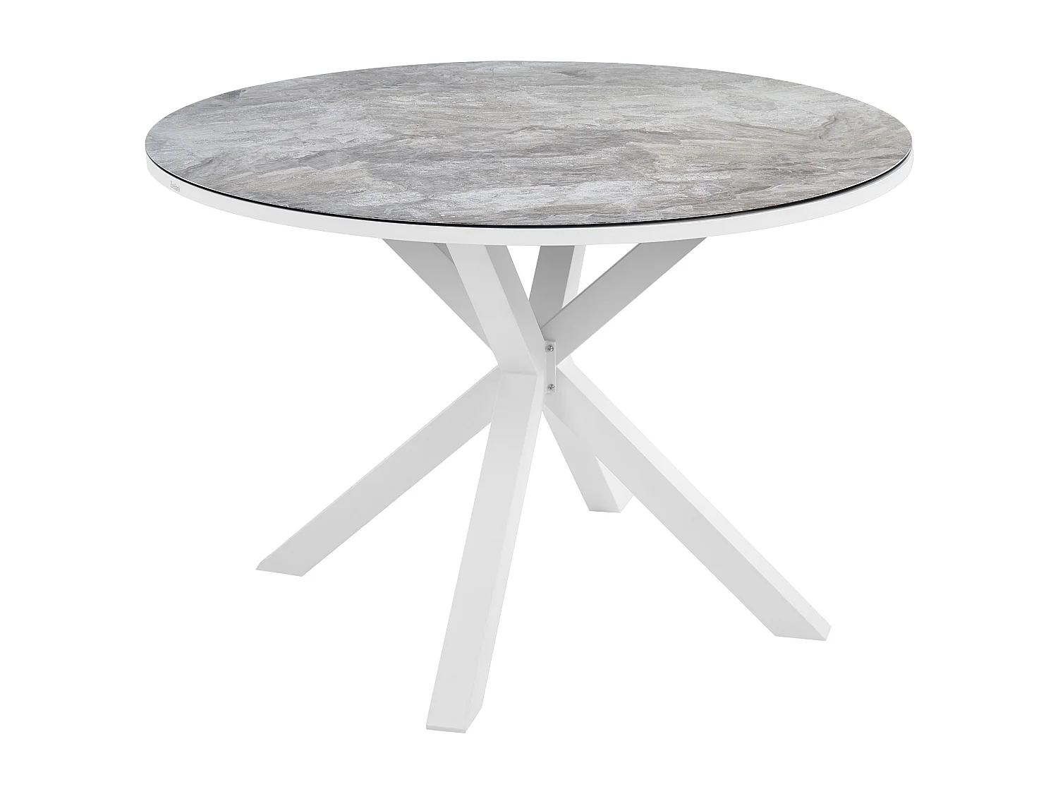 Table de salle à manger de jardin MALETTO 120 cm 120 cm Verre Gris foncé