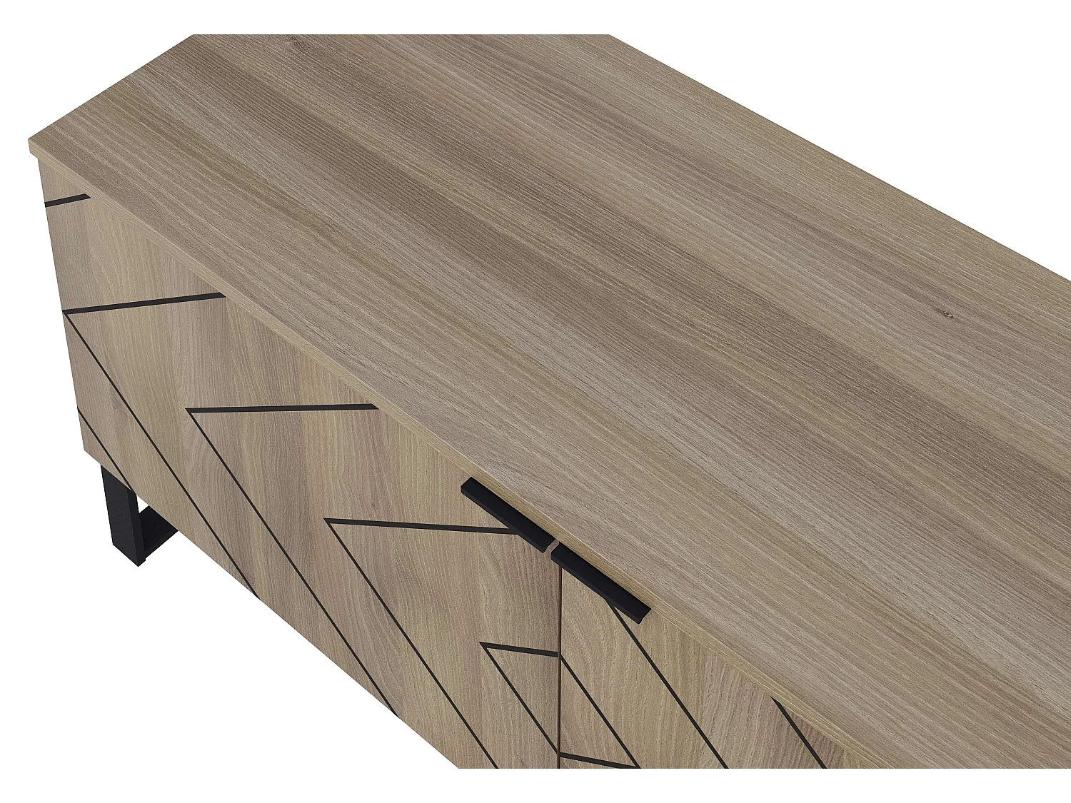 Meuble TV ROMO 2 portes 55x180x44 cm chêne TALESA