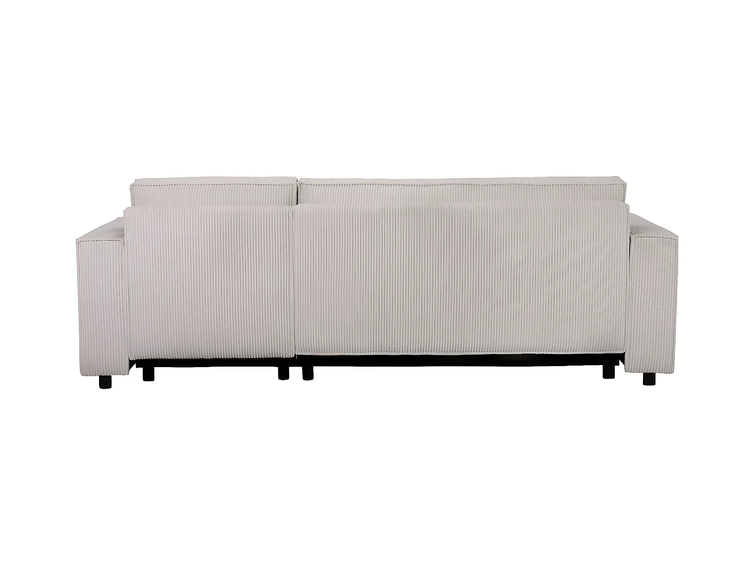 Sofá esquinero de pana "Montaigne S" - 3 plazas - Beige