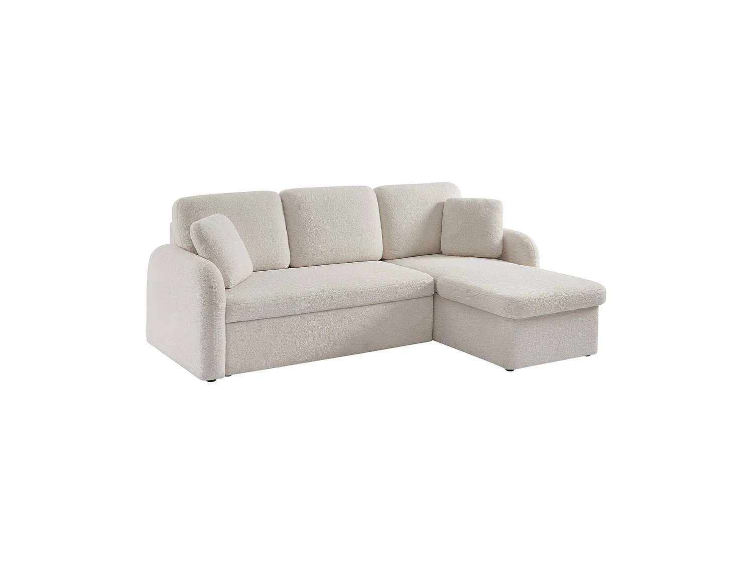 Sofá cama de borreguito, 3 plazas crema
