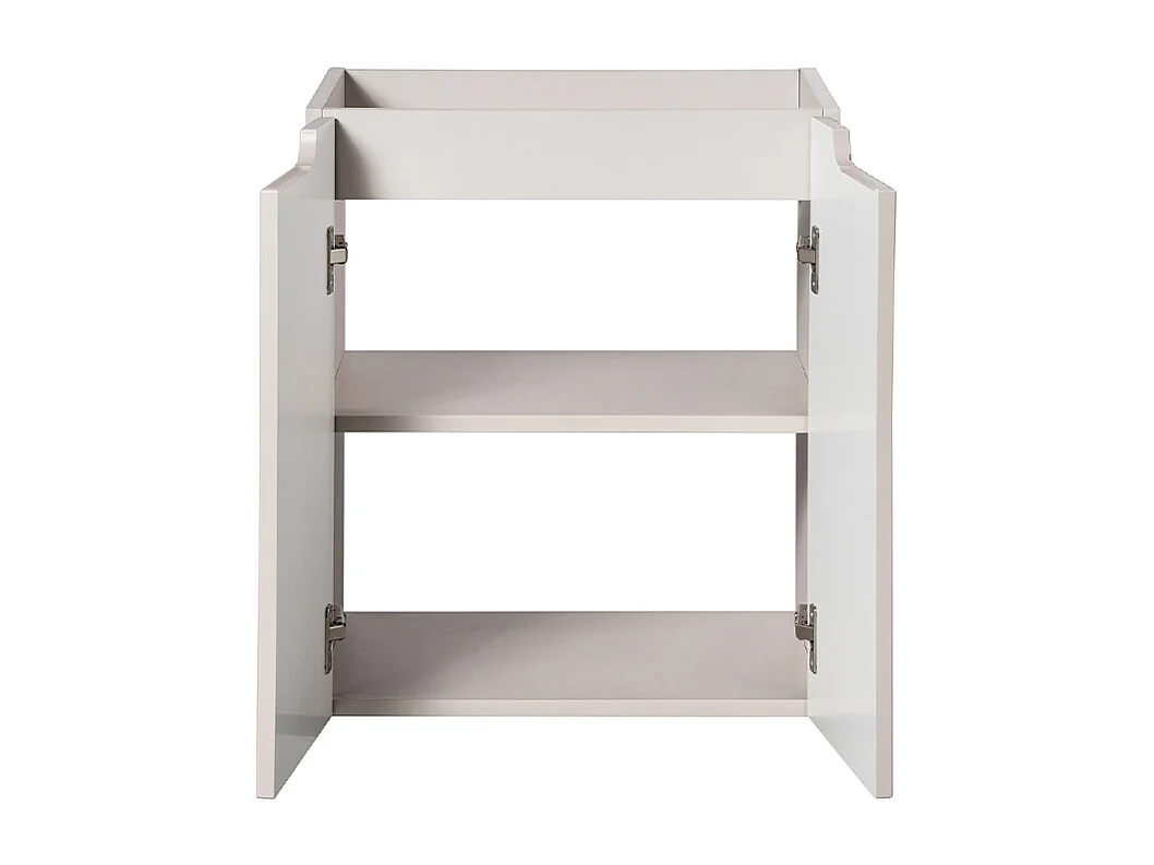 50 cm enkelt håndvask med 2 låger og Riva Cashmere og Wood højskab