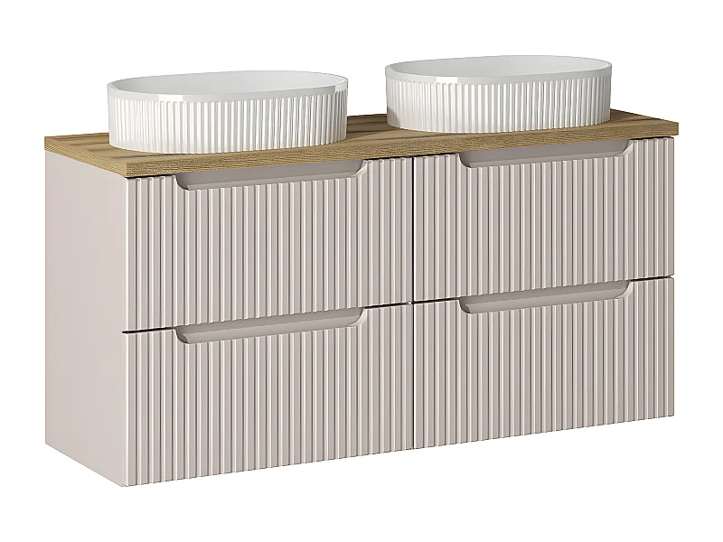 Mobile bagno doppio lavabo Riva cachemire 120cm