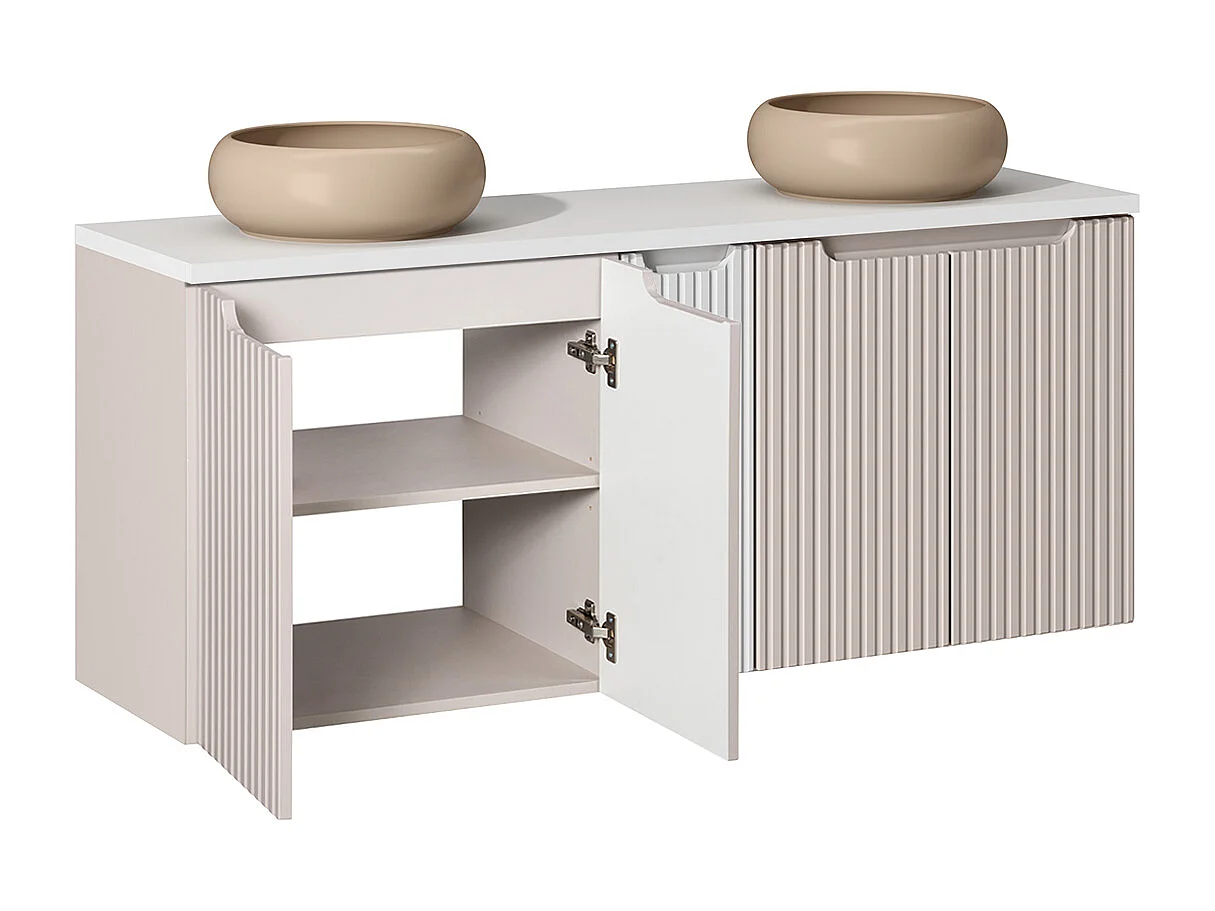 Mobile bagno doppio lavabo Riva cachemire 140cm