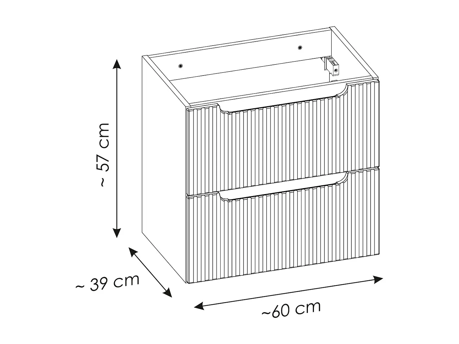 Mobile bagno con lavabo Riva cachemire 60cm