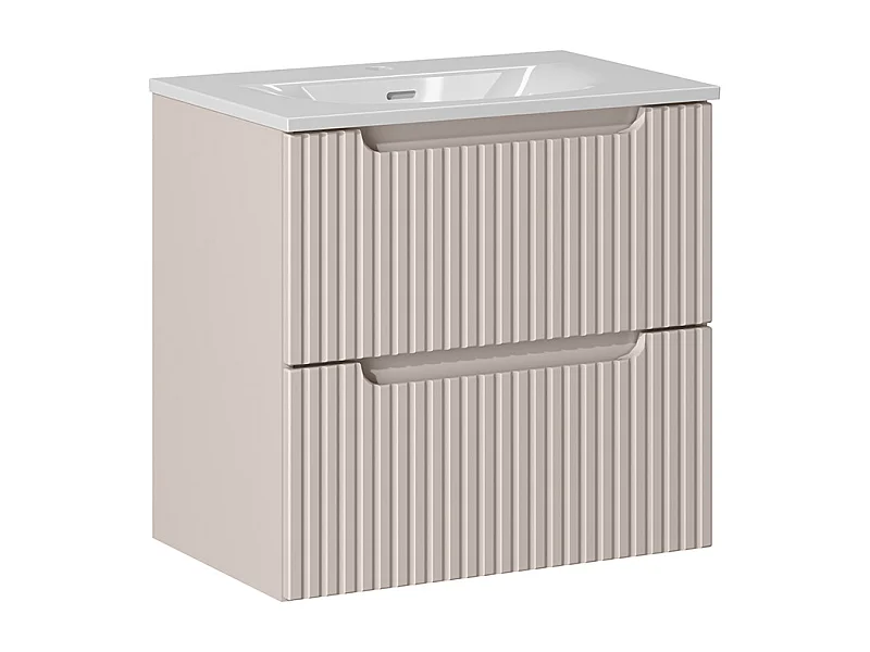 Mueble lavabo individual encastrado 60cm 2 cajones Riva Cachemira