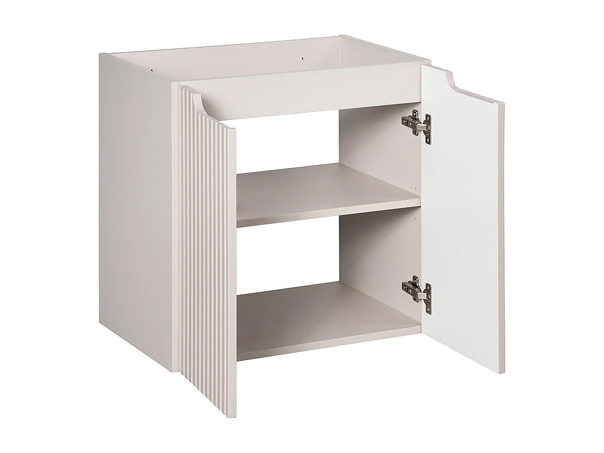 Meuble simple vasque encastrée 60cm 2 portes Riva Cachemire