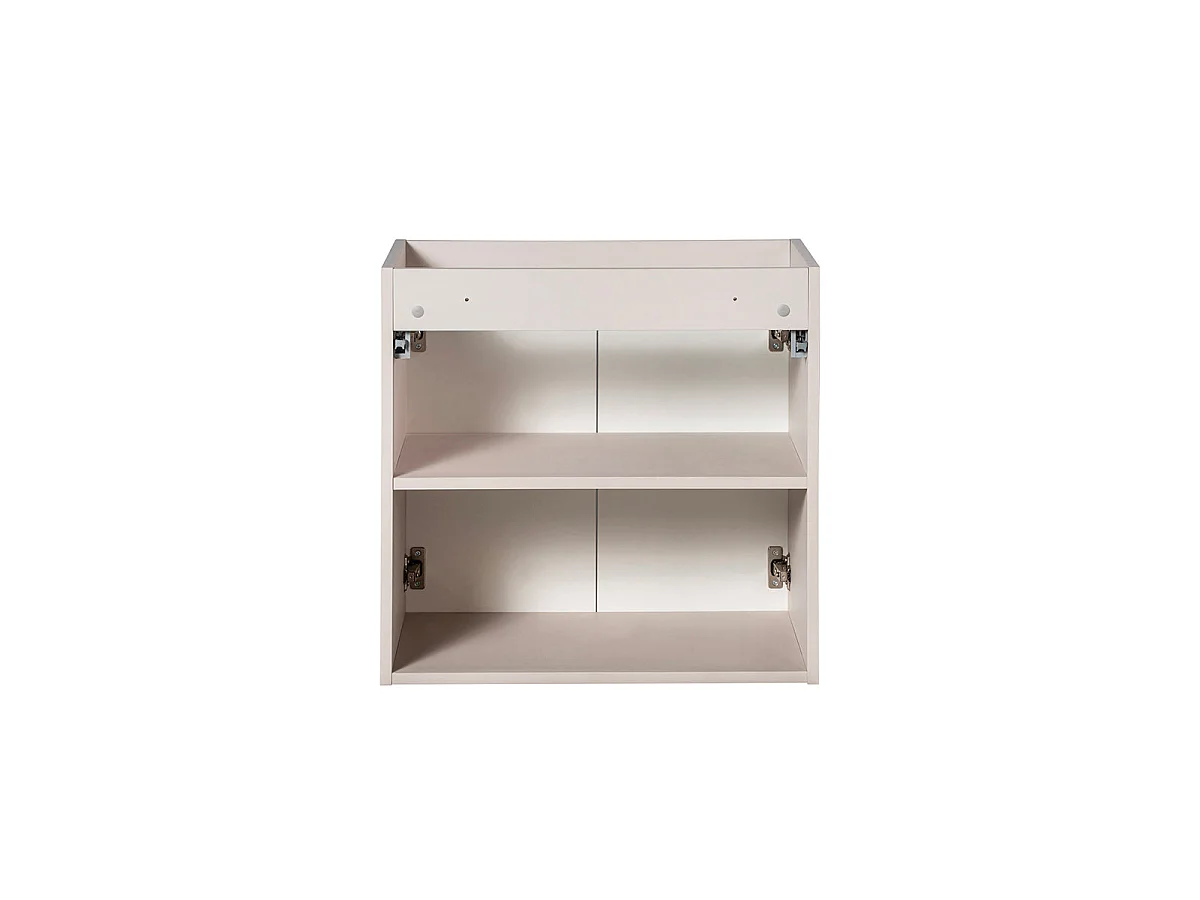 Móvel simples lavatório 60cm 2 portas Riva Caxemira e Madeira