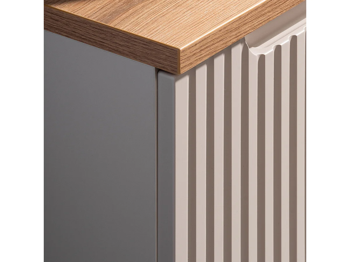 Enkelt håndvask 50 cm med 2 låger Riva Cashmere og Wood