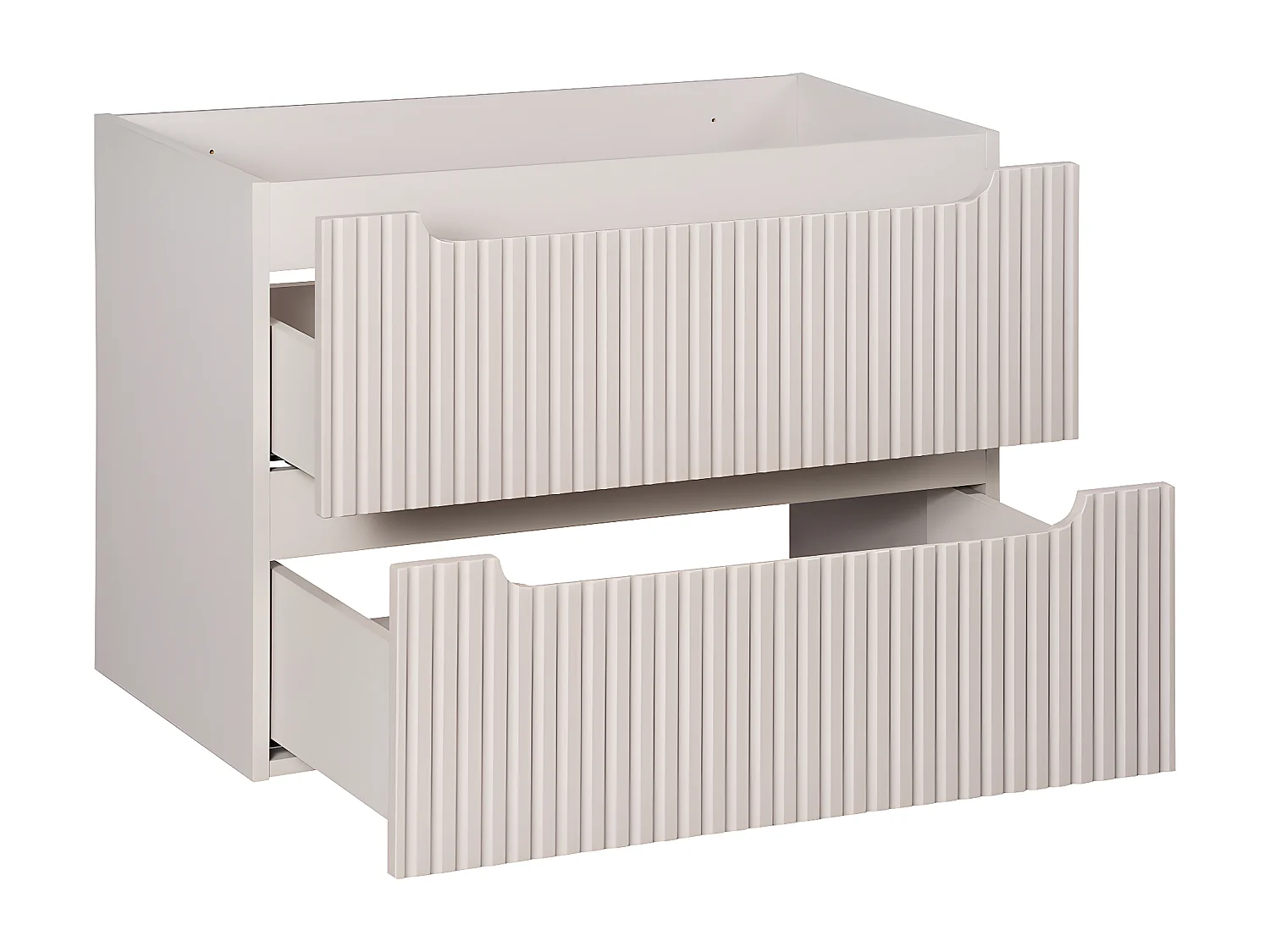 Meuble simple vasque 80cm 2 tiroirs Riva Cachemire et Bois