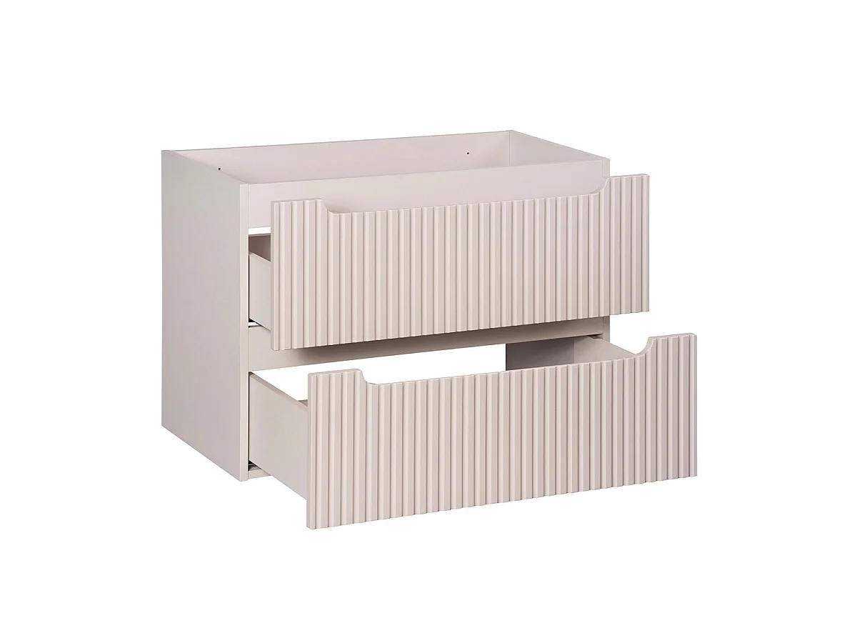 Mobile lavabo singolo 80cm 2 cassetti Riva Cachemire
