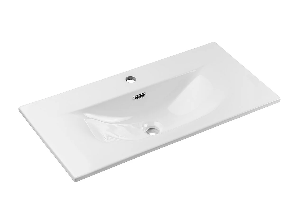 Meuble simple vasque encastrée 80cm 2 portes Riva Cachemire