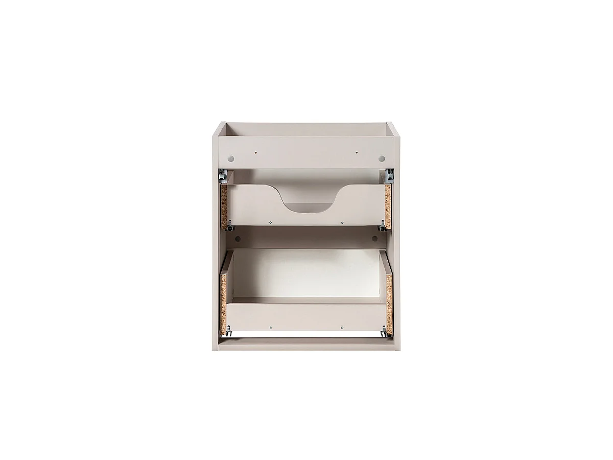 Mueble lavabo individual encastrado 50cm 2 cajones Riva Cachemira