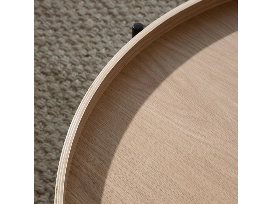 Table basse effet bois naturel 78x40