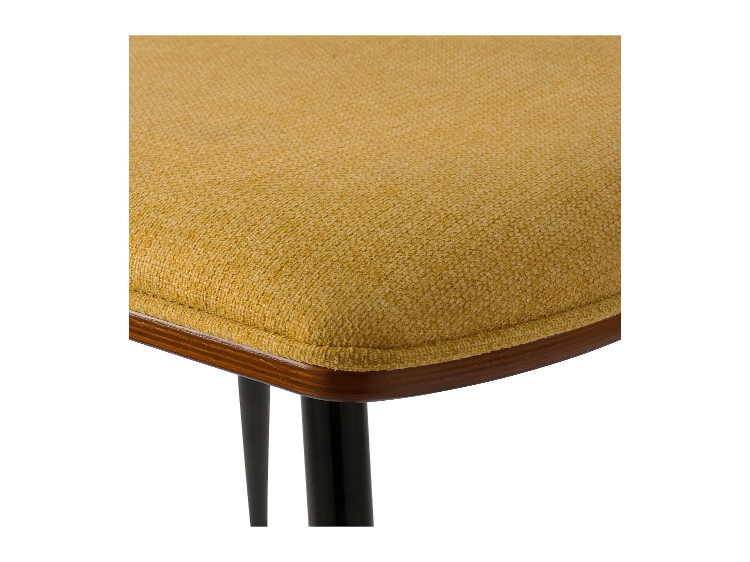 Set van 2 mosterdgele stoelen Babette - H79 cm