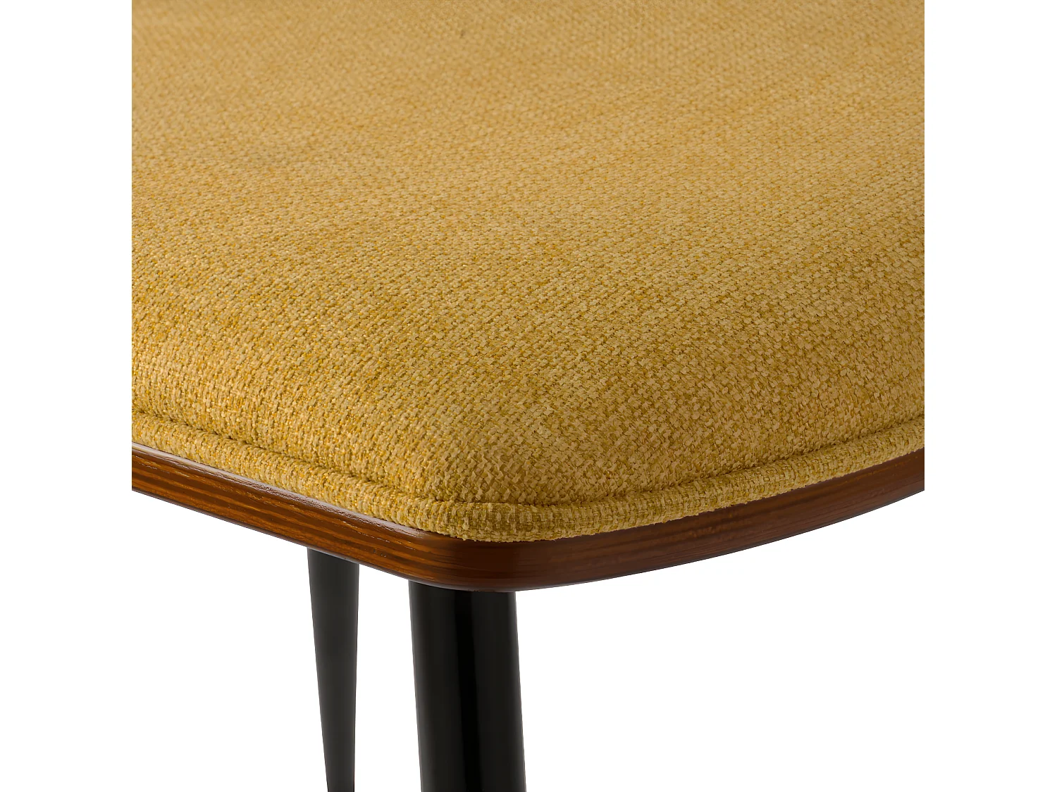 Set van 2 mosterdgele stoelen Babette - H79 cm