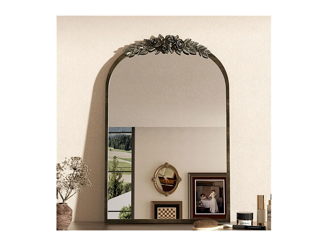 Miroir Arche en métal - L 60.5 x H 91.6cm - Doré Miroir design mural