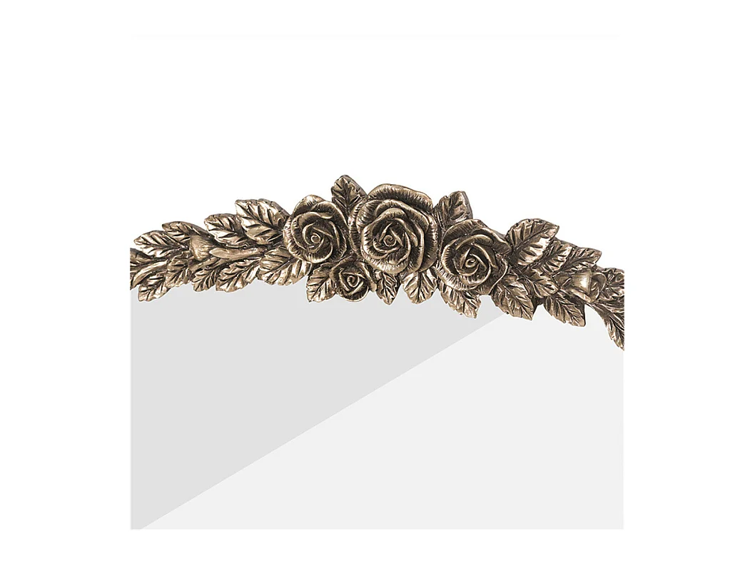 Espejo de arco de metal - L 60,5 x H 91,6 cm - Espejo de pared de diseño dorado