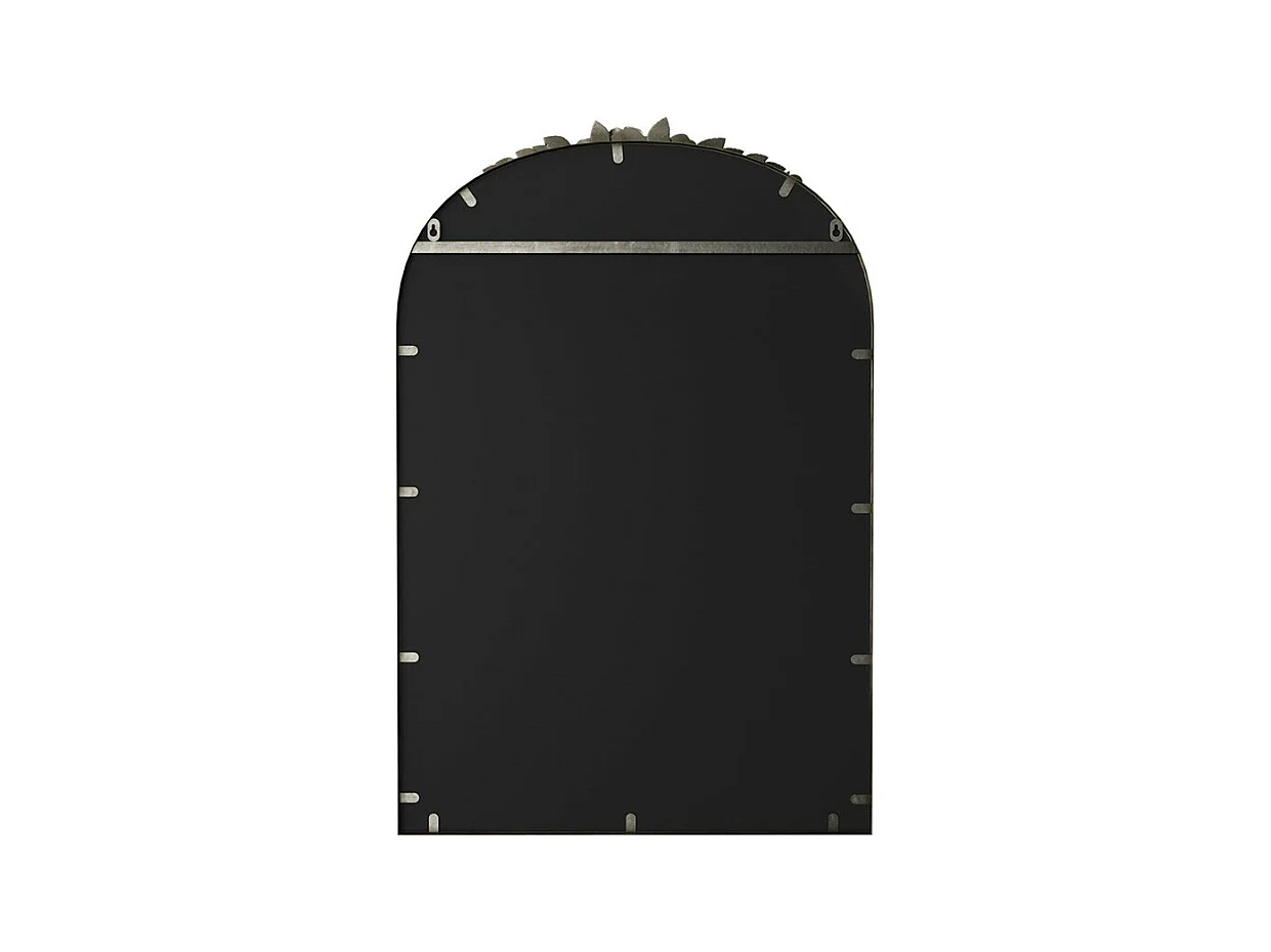 Espejo de arco de metal - L 60,5 x H 91,6 cm - Espejo de pared de diseño dorado