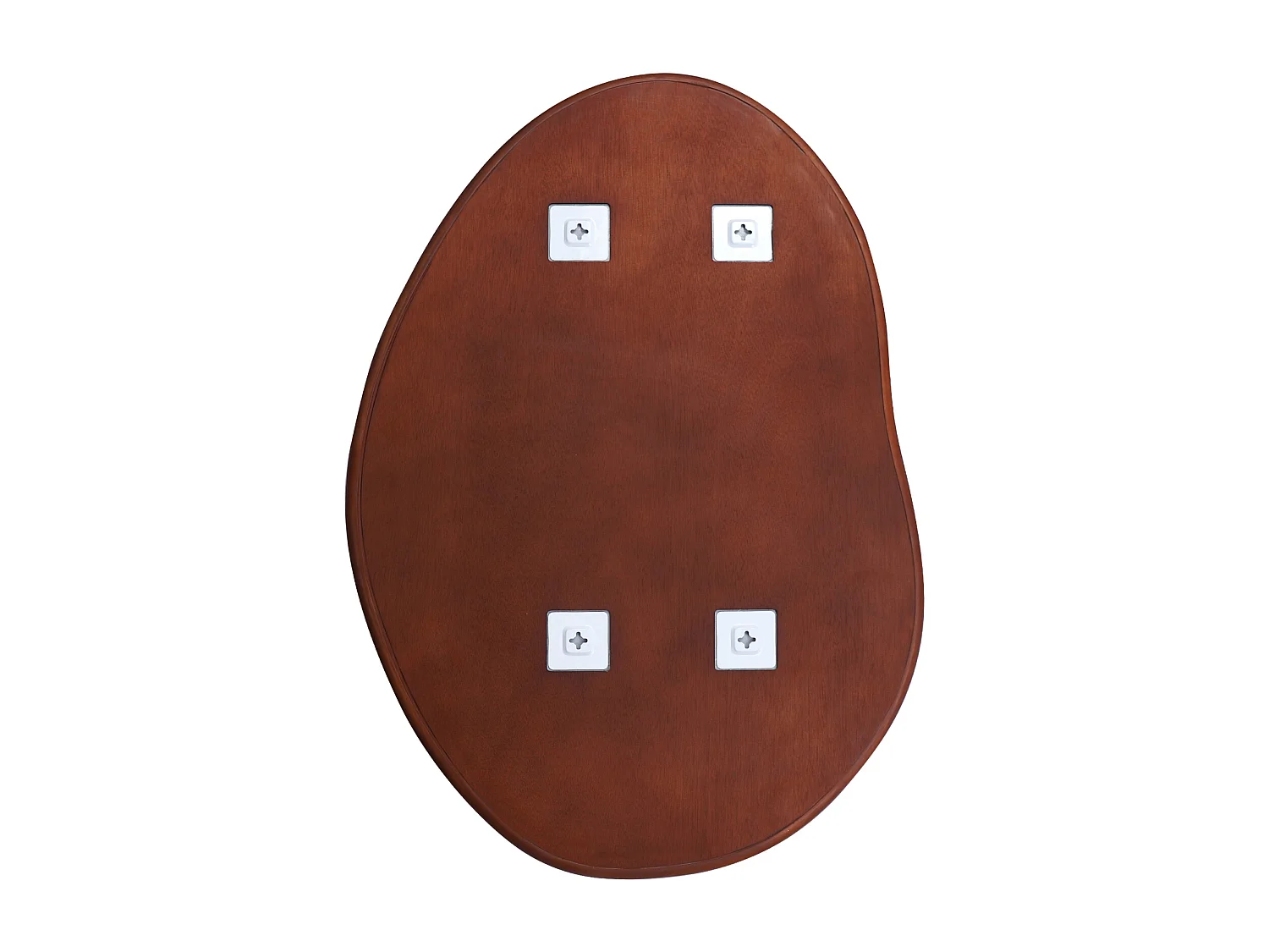 Miroir mural en verre argenté avec cadre en bois massif  - L 56 x H 82 cm - Miroir asymétrique - Miroir moderne