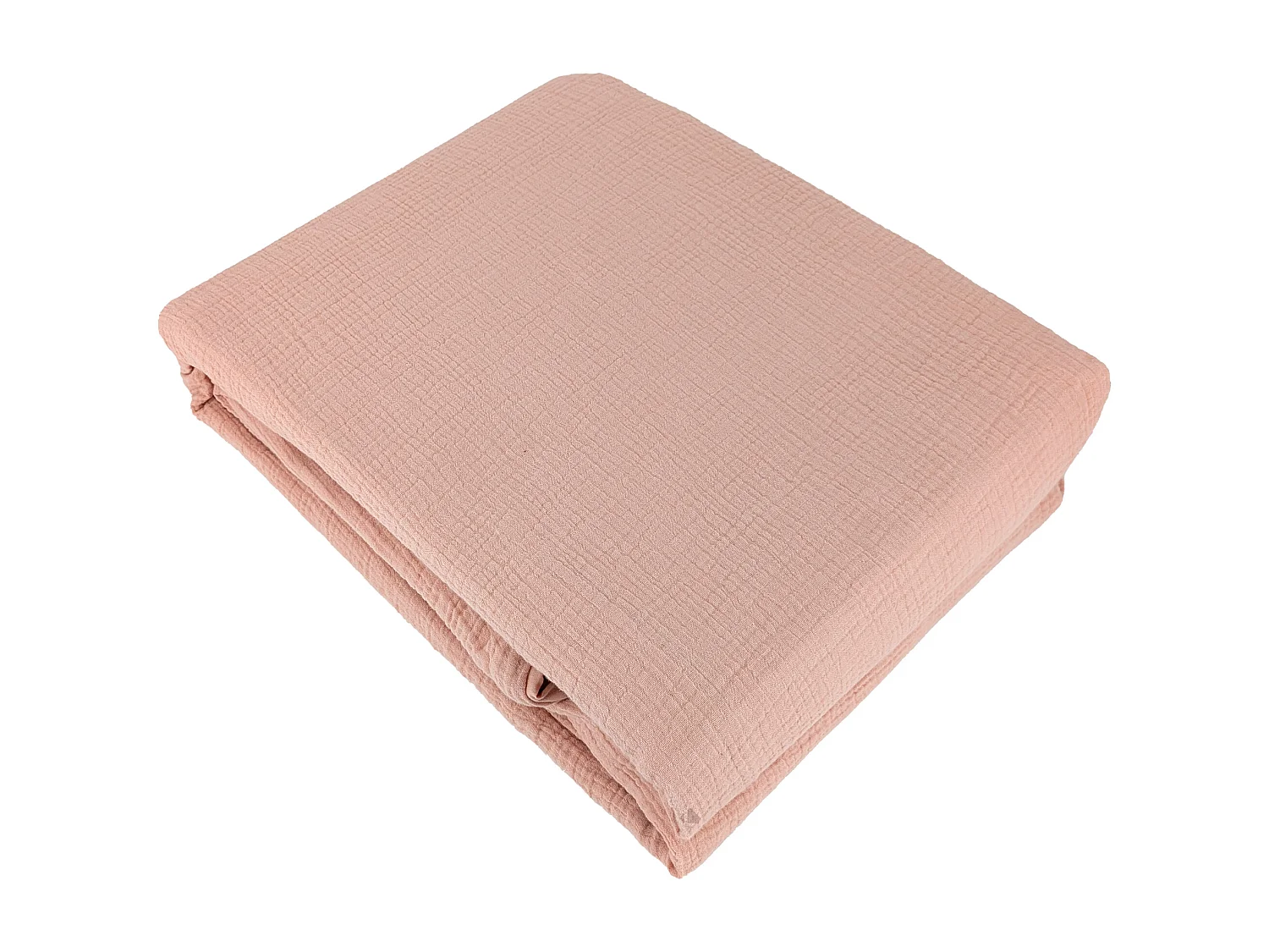 Parure de lit 240x220 cm double gaze de coton GAZGAZ rose Pêche