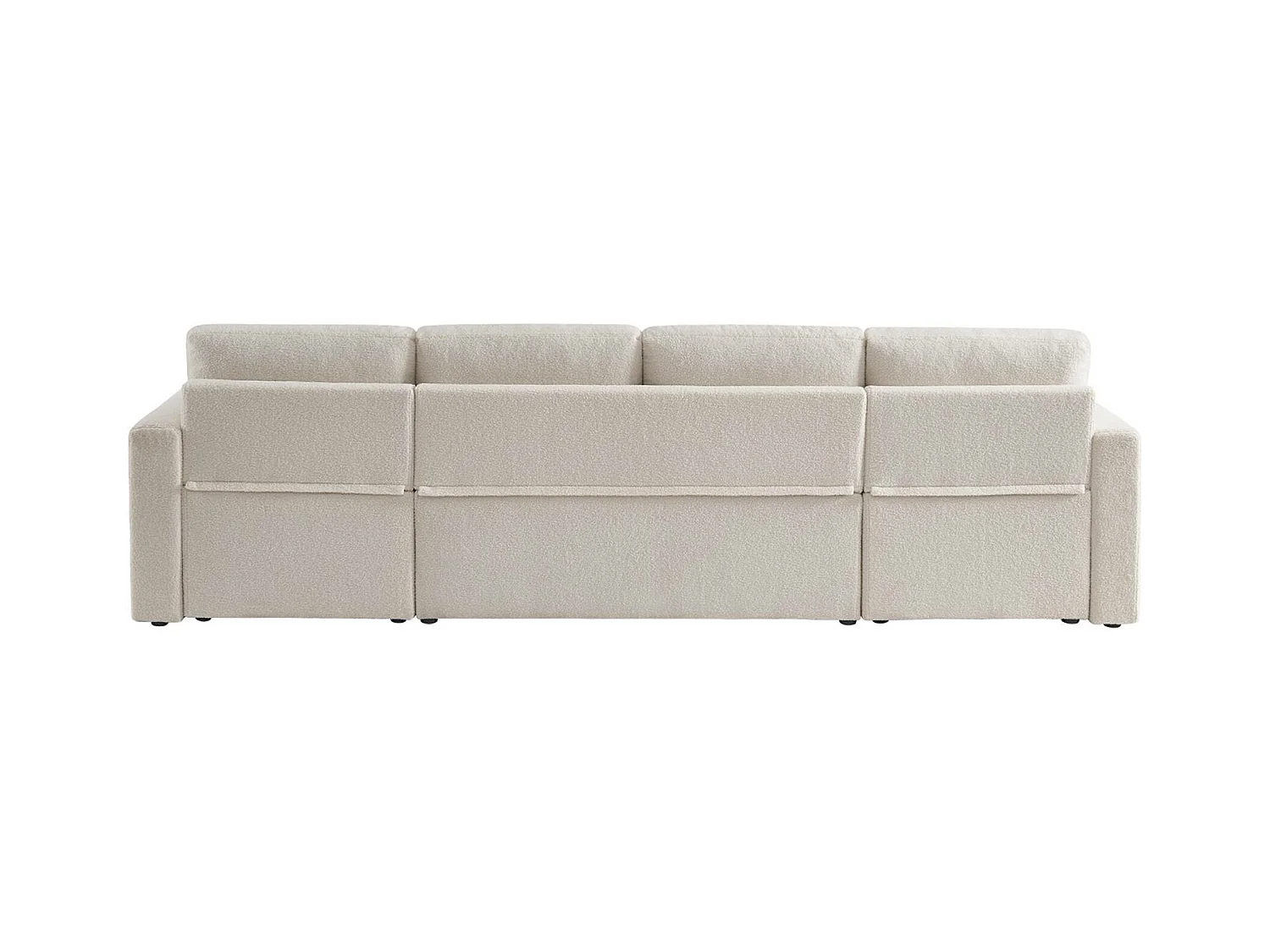 Canapé panoramique convertible 4 places tissu bouclette. Urban. L 281 x P 142 x H 86cm