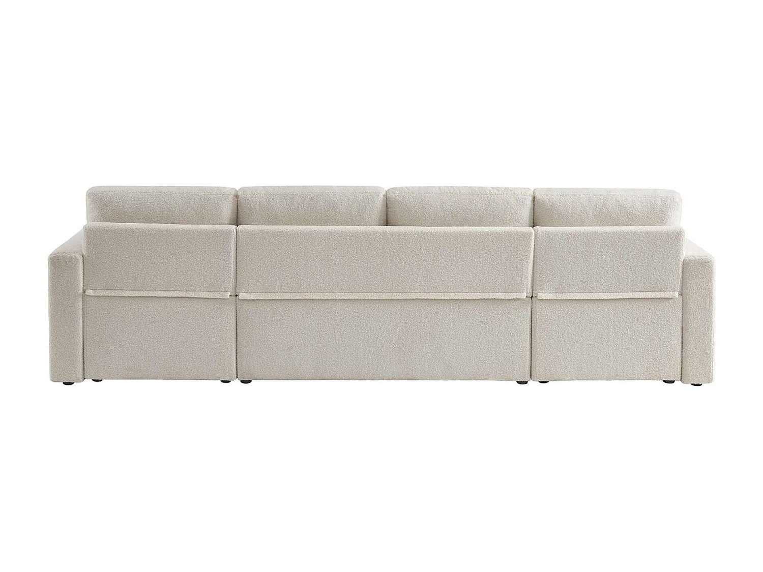 Canapé panoramique convertible 4 places tissu bouclette. Urban. L 281 x P 142 x H 86cm