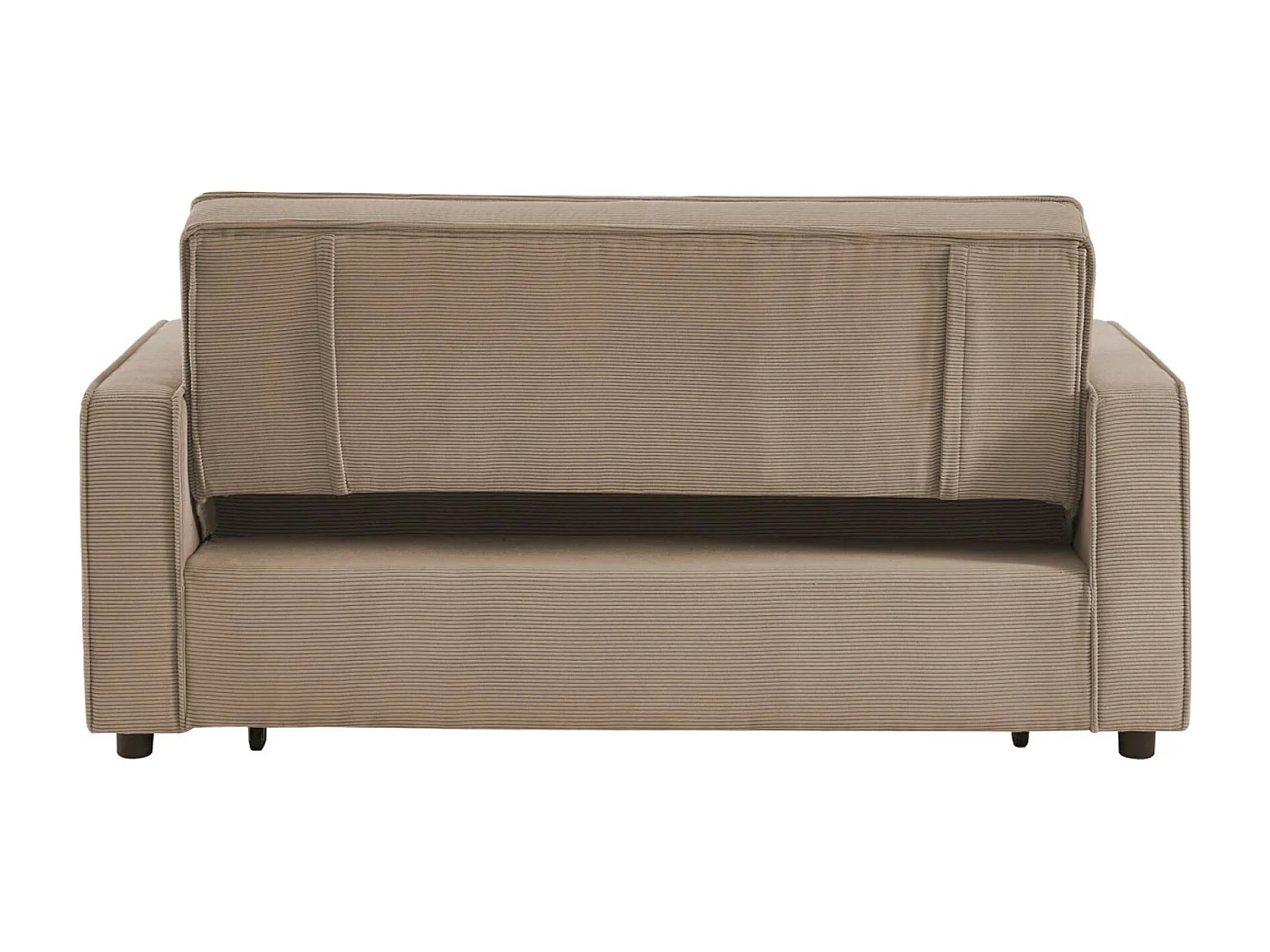 Divano letto a 3 posti in velluto a coste, beige