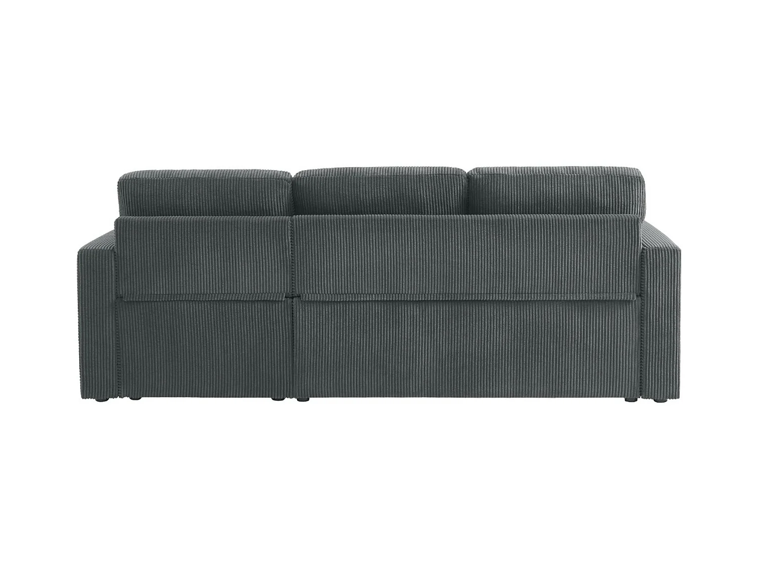 Sofá cama esquinero reversible 3 plazas gris oscuro
