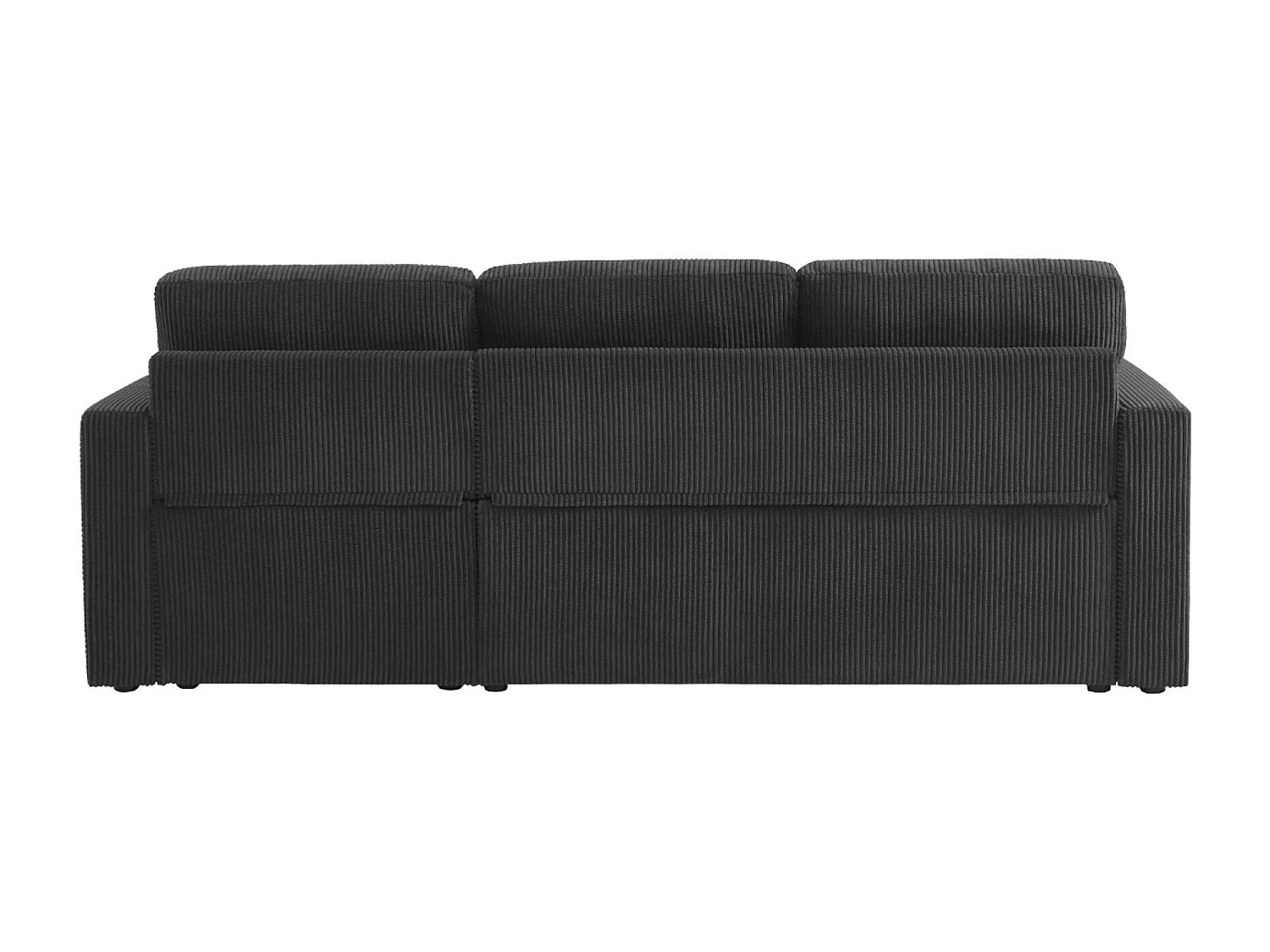 Sofá cama esquinero reversible 3 plazas gris oscuro