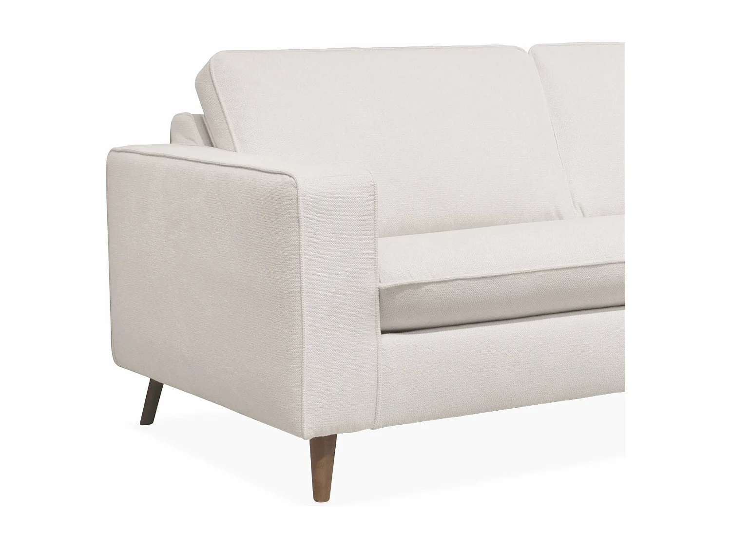 Sofá cama convertible de 3 plazas con colchón de 12cm marfil