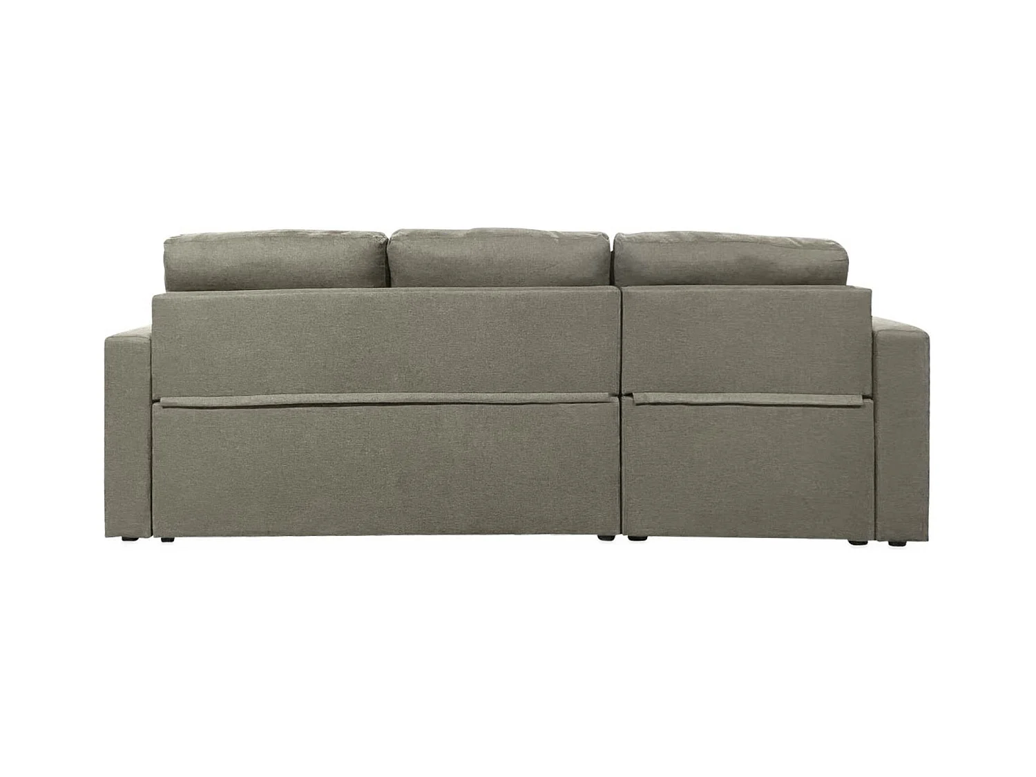 Sofá cama esquinero reversible de 3 plaza marrón