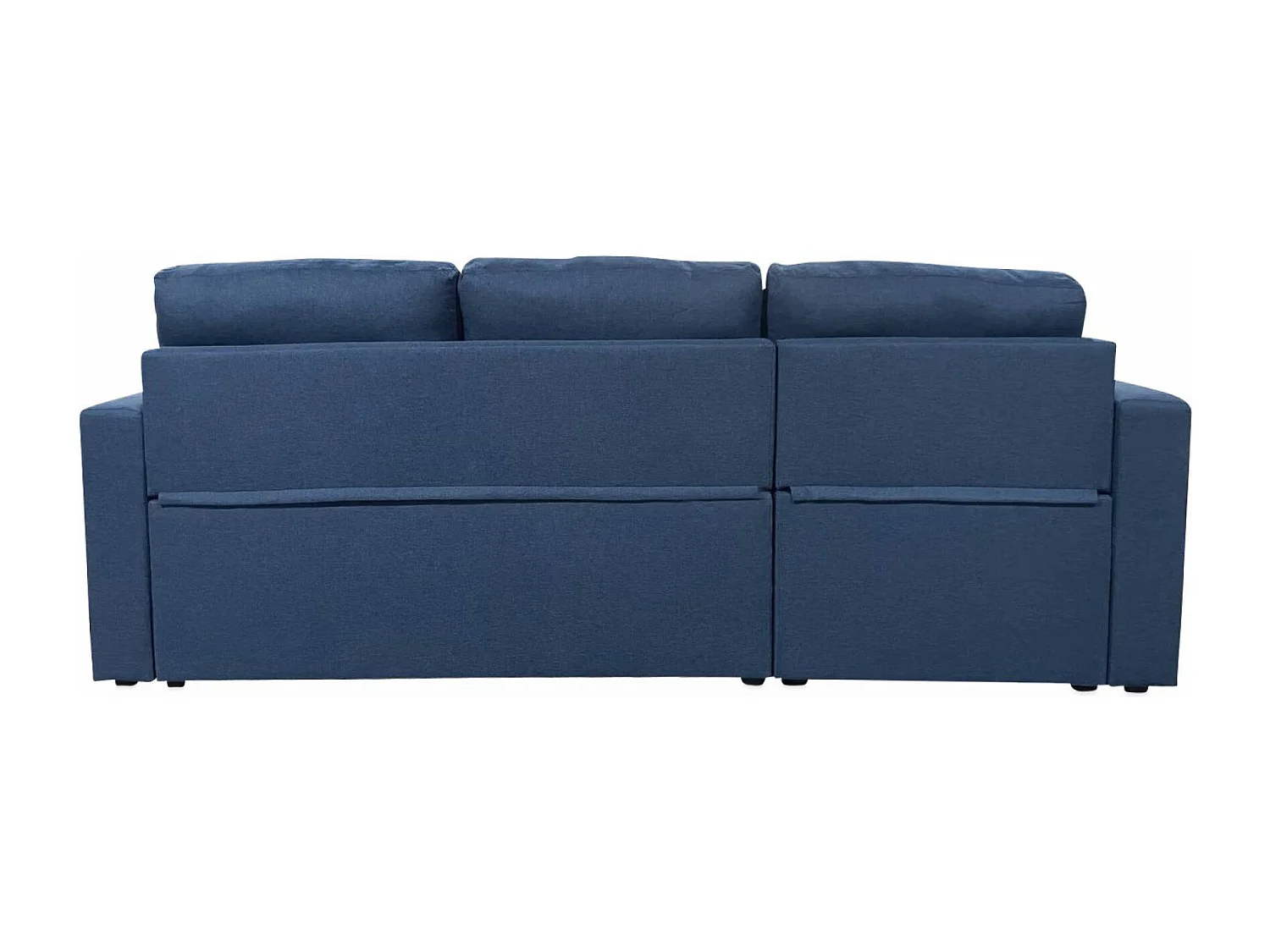 Divano letto angolare reversibile con contenitore, 3 posti, blu