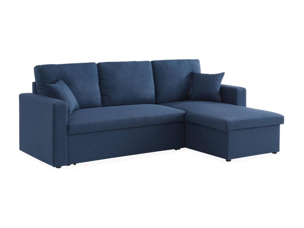 Sofá cama esquinero reversible de 3 plaza azul