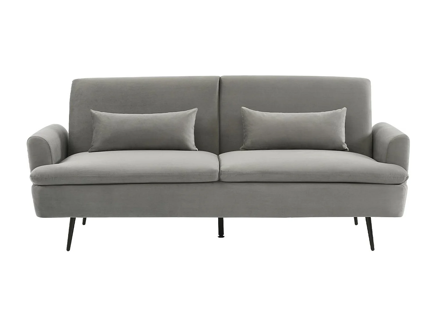 Divano letto 2-3 posti velluto, grigio