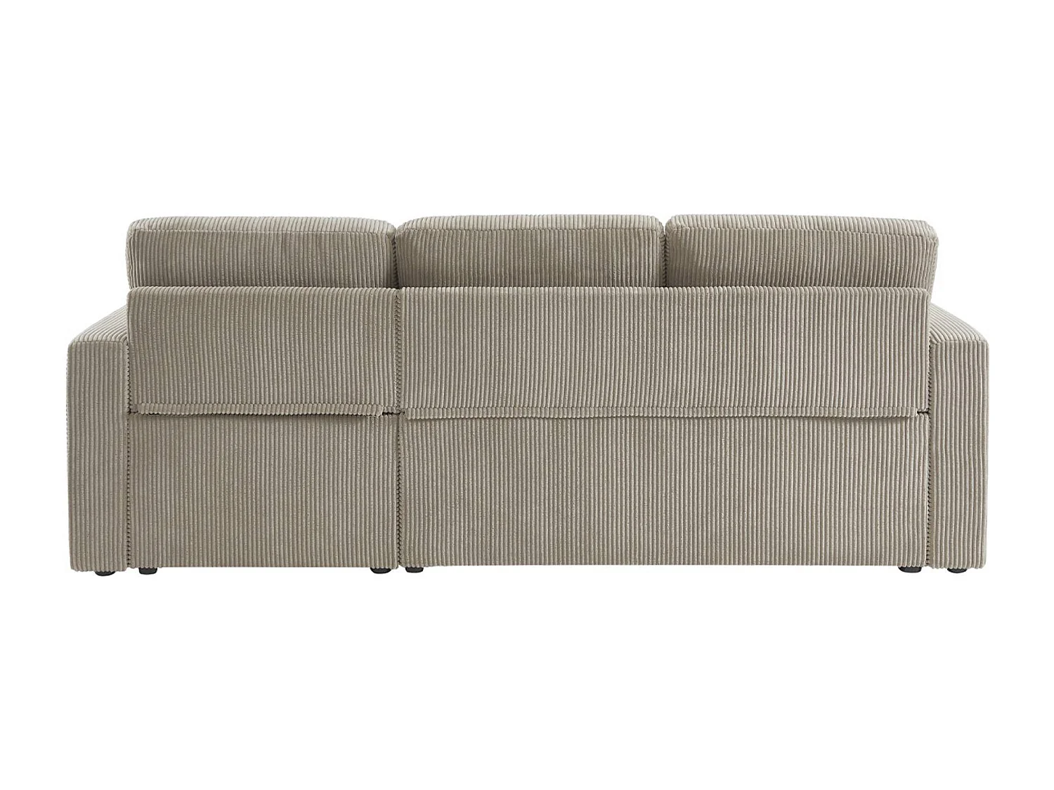 Divano letto angolare e reversibile 3 posti, grigio