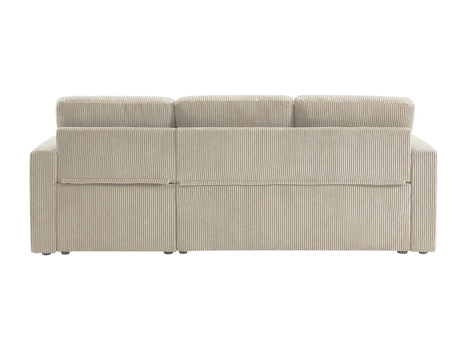 Divano letto angolare reversibile, 3 posti, grigio