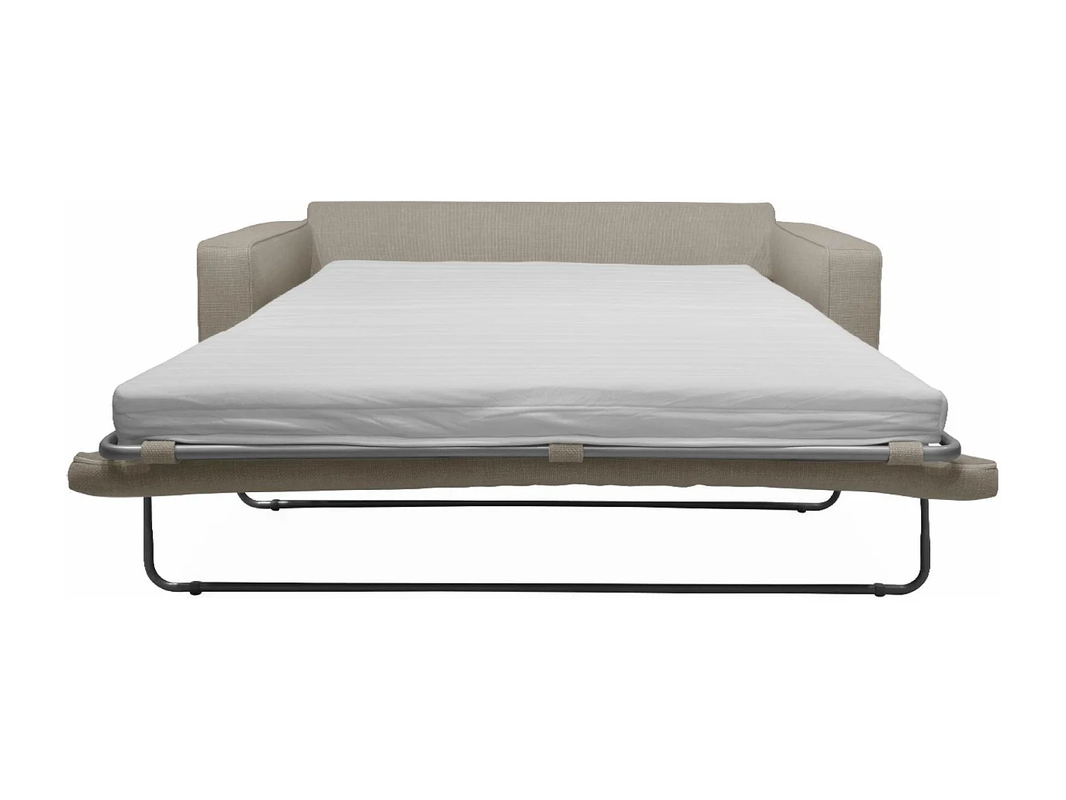 Divano letto convertibile 3 posti con materasso, beige