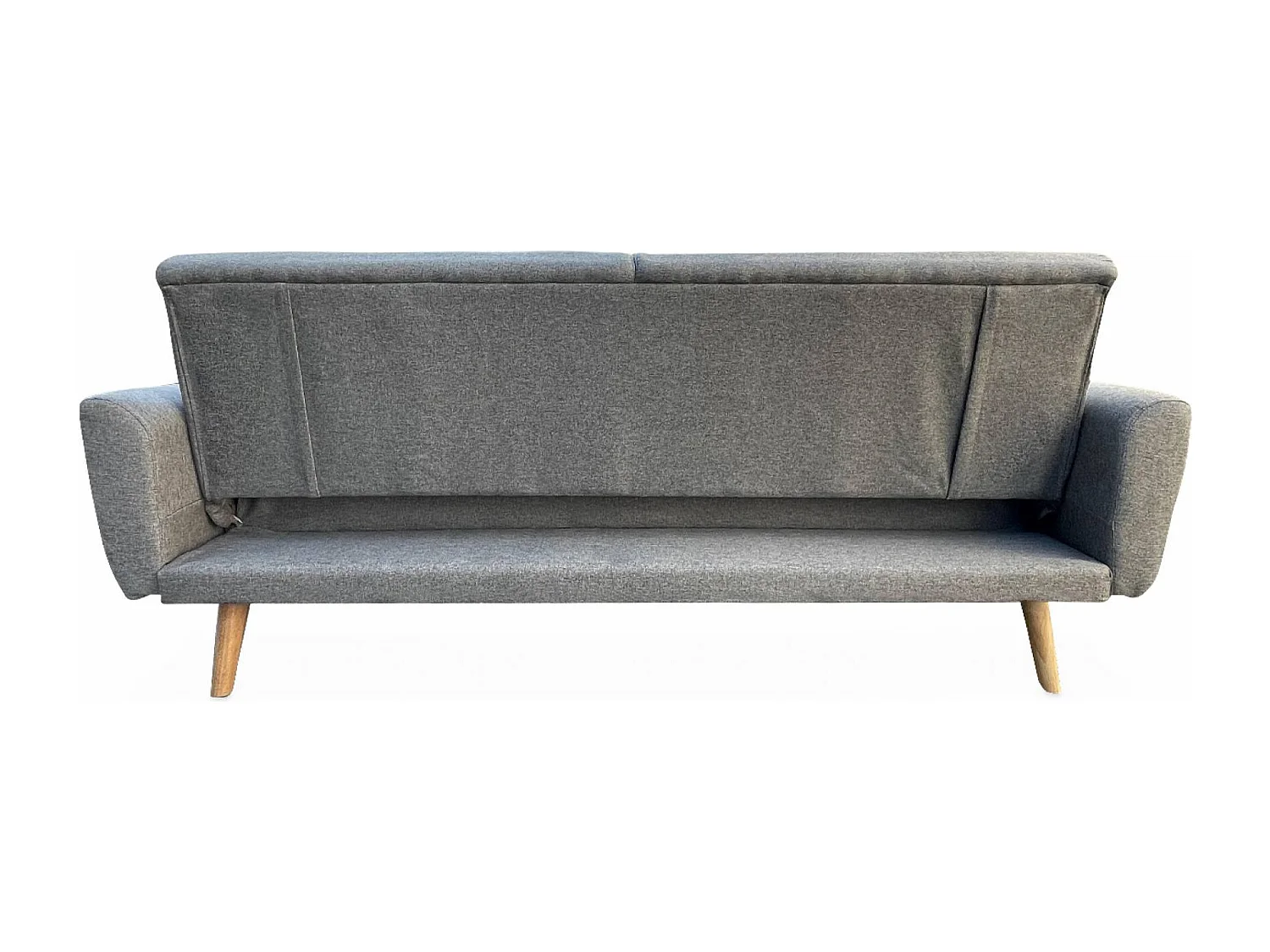 Canapé convertible design en tissu - Oskar - 2 - 3 places scandinave droit avec pieds bois