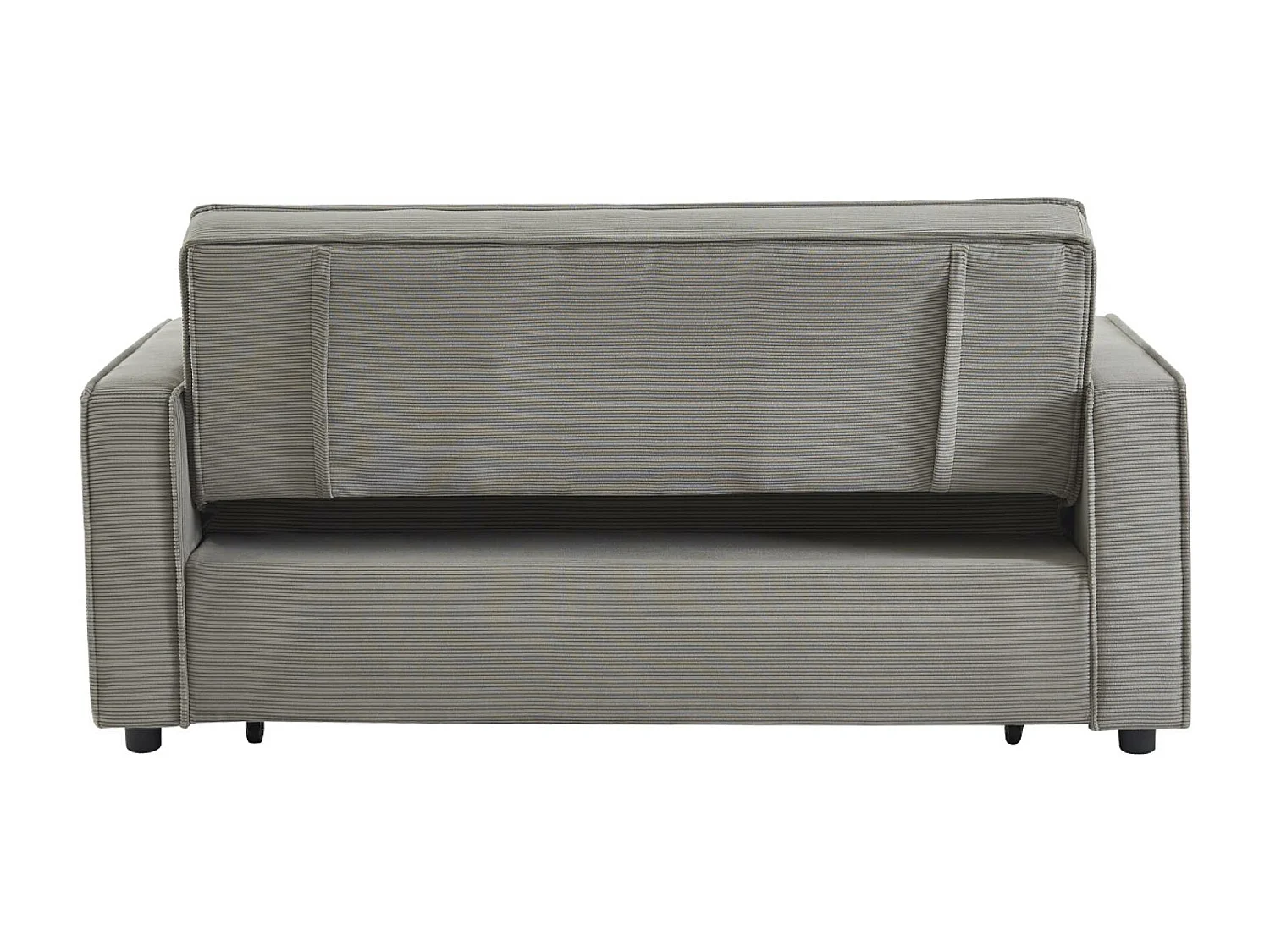 Sofá cama de pana de 3 plazas gris claro