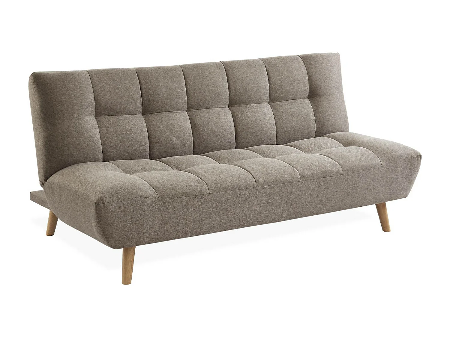 Divano letto a 3 posti, trasformabile, in tessuto, beige