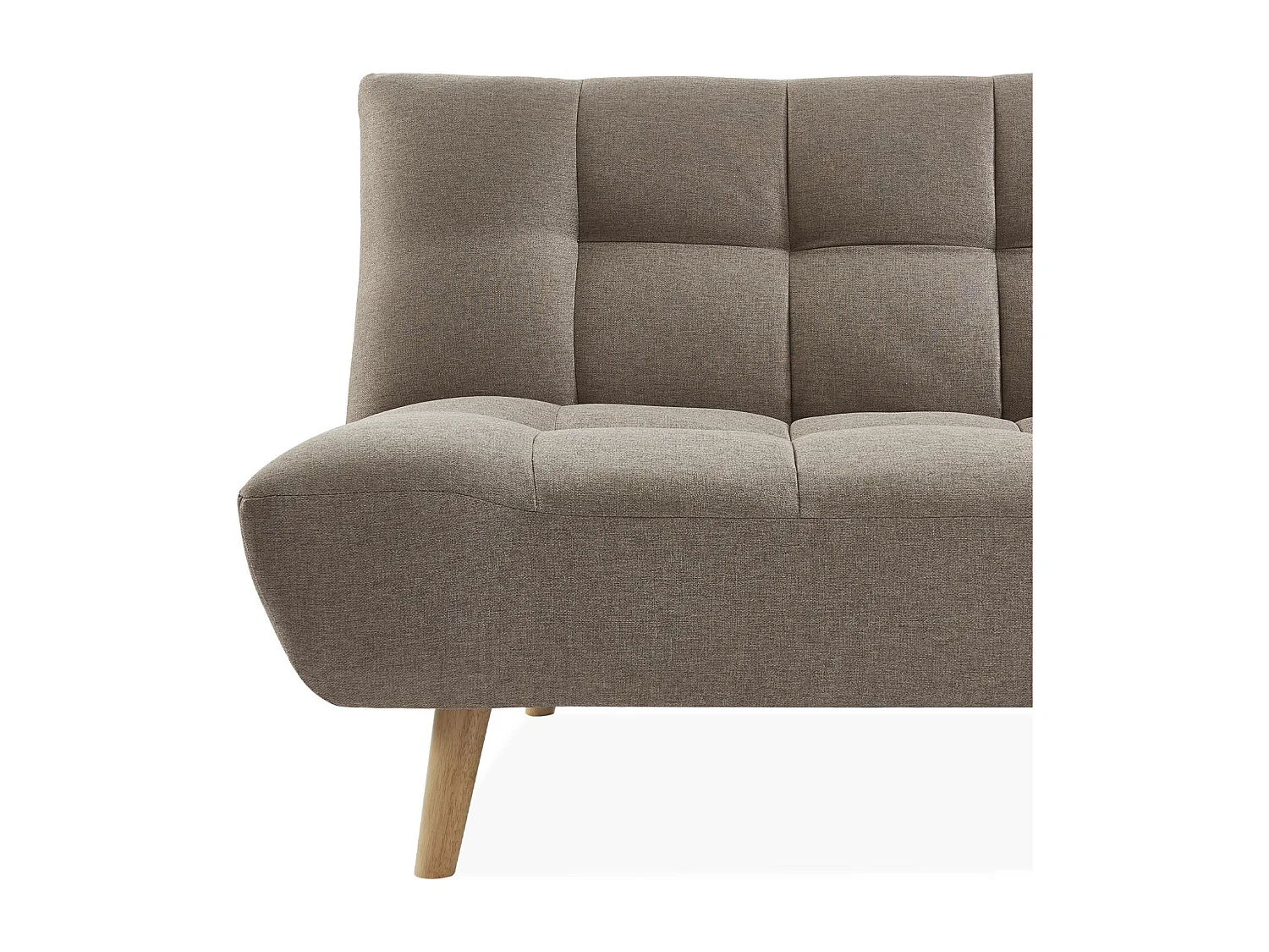 Divano letto a 3 posti, trasformabile, in tessuto, beige