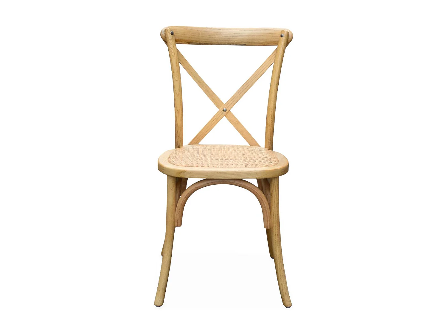 Silla de bistró vintage de madera, set de 2 natural